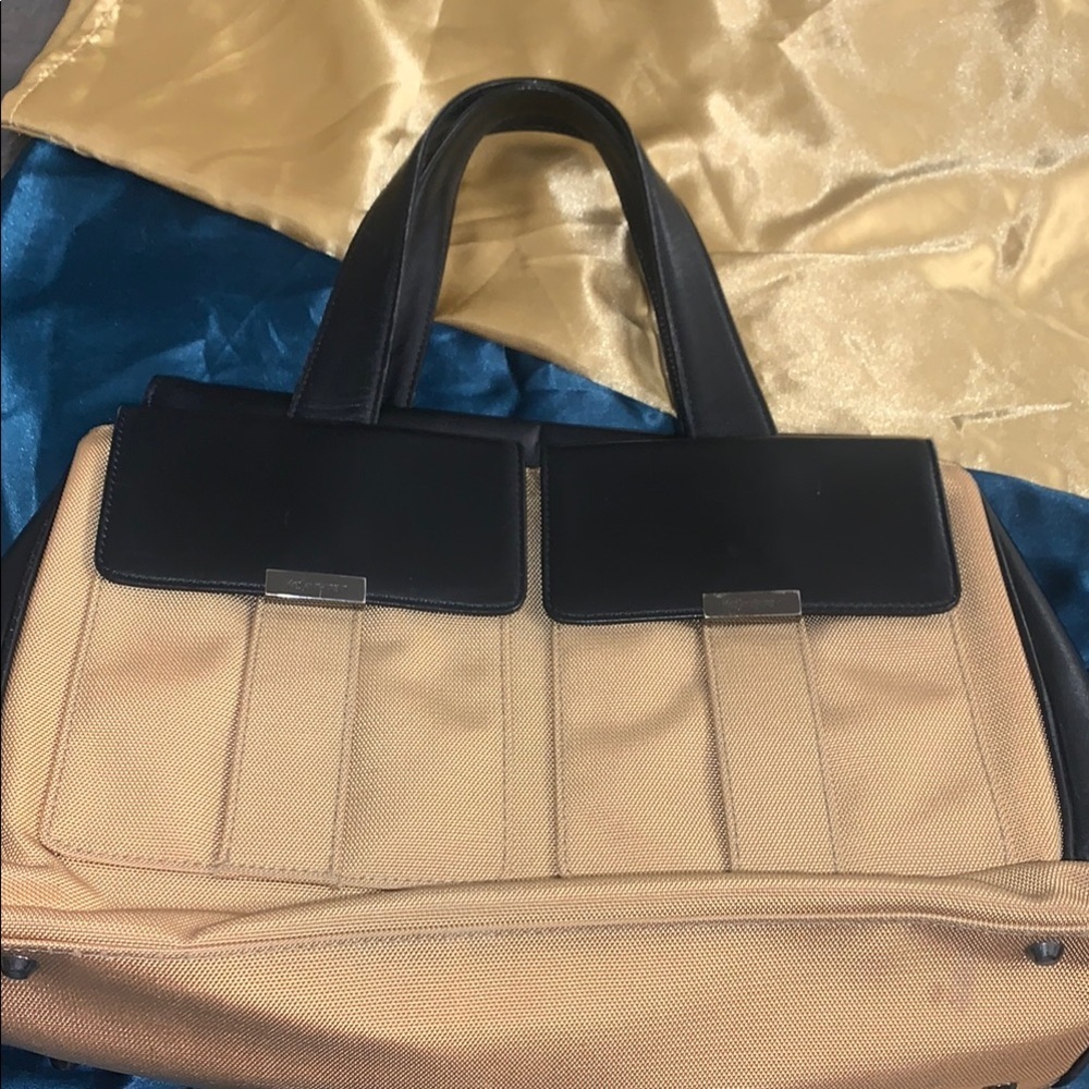 Vintage Yves Saint Laurent Black and Tan Tote Bag GUC YSL - Picture 16 of 16